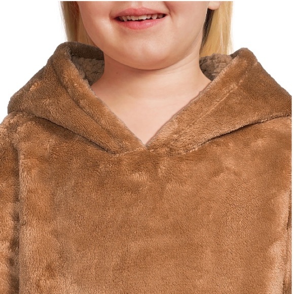 WONDER NATION Unisex Faux
Sherpa Snugget Hoodie In Brown Acorn Toddler Sz 4T - Picture 3 of 8